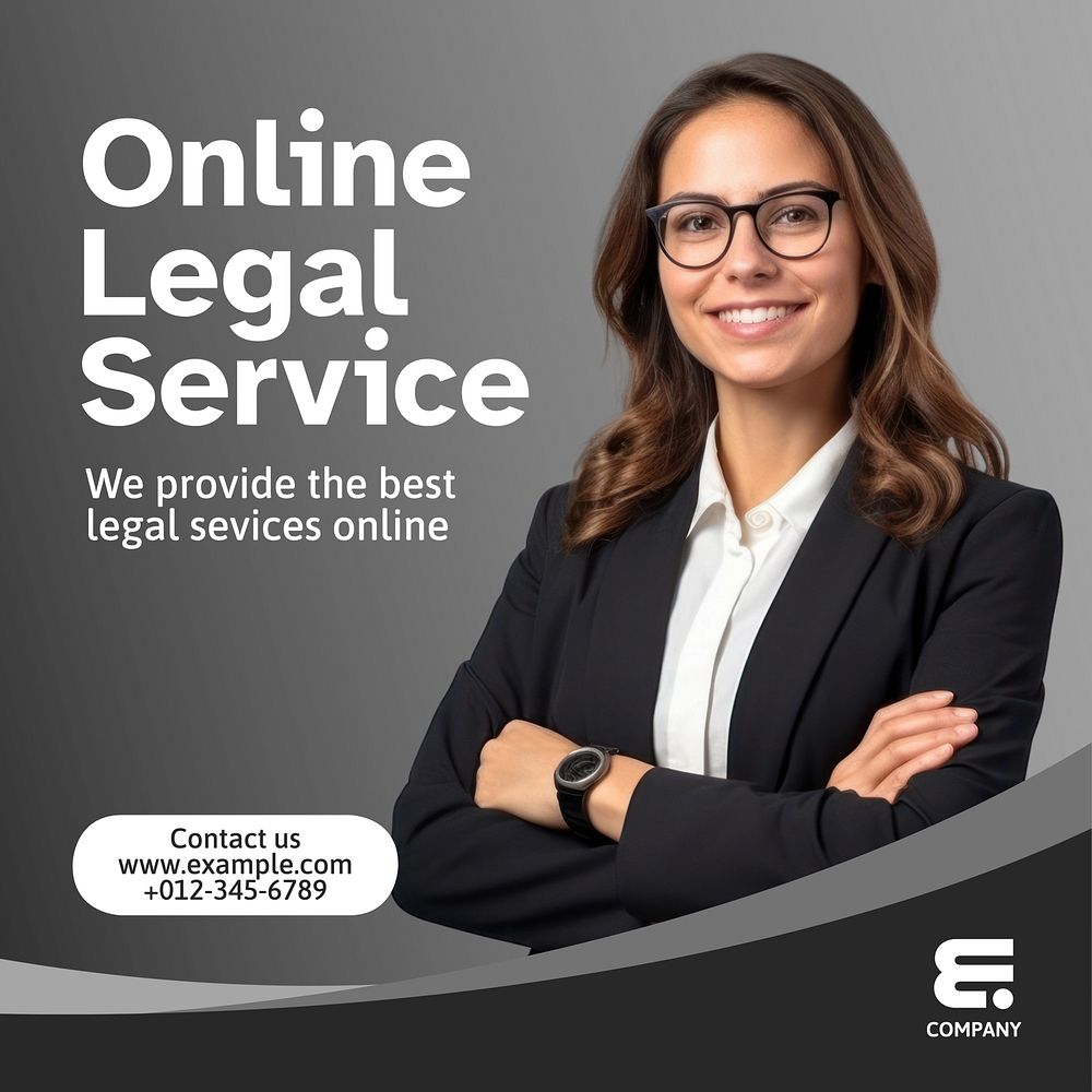 Online legal service Instagram post template