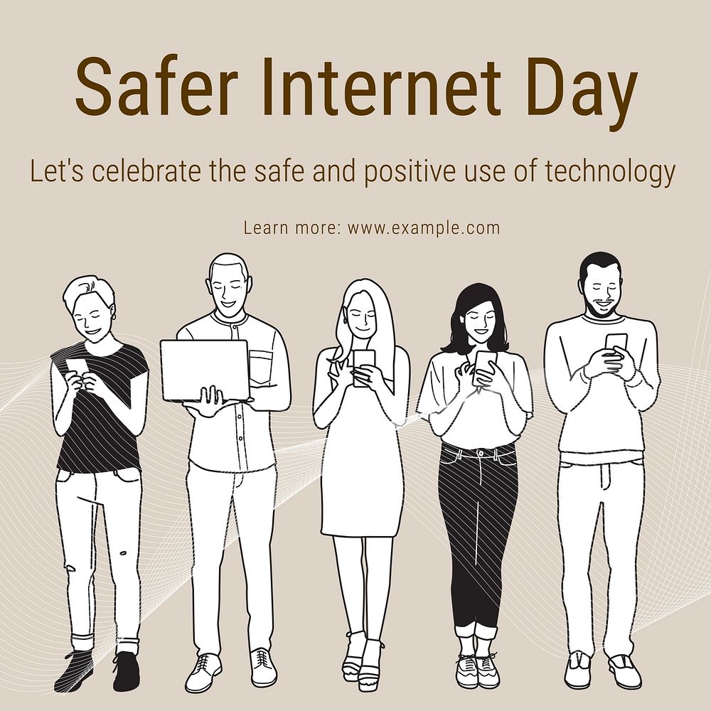 Safer Internet Day Instagram post template