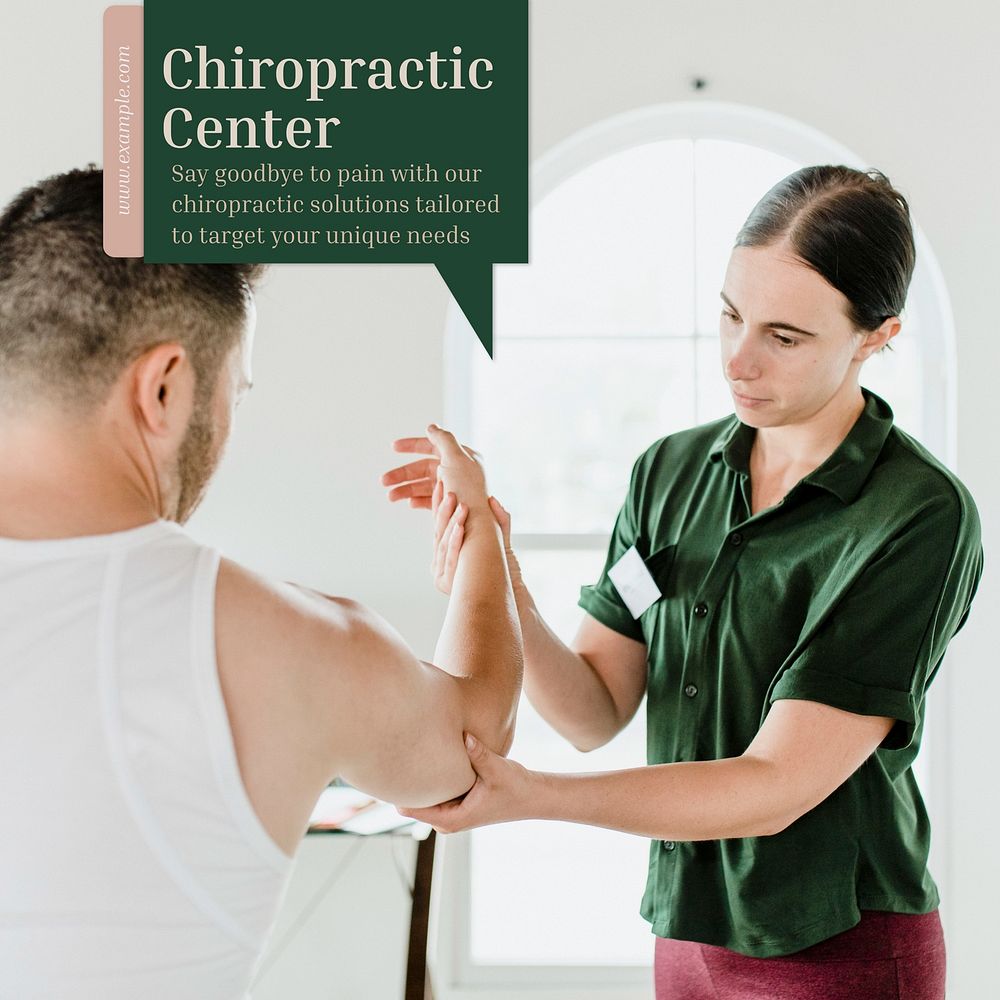 Chiropractic center Instagram post template