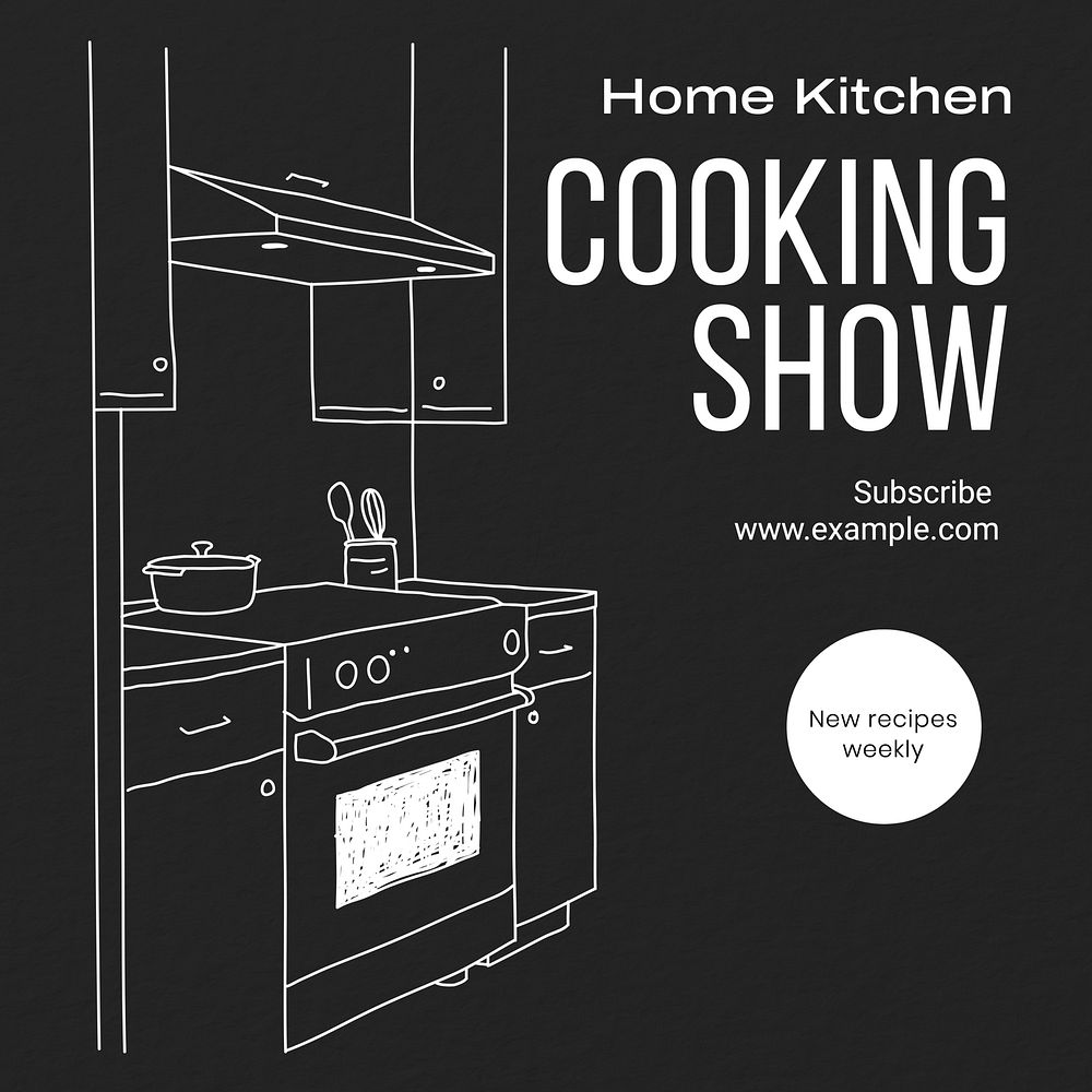 Cooking show Instagram post template