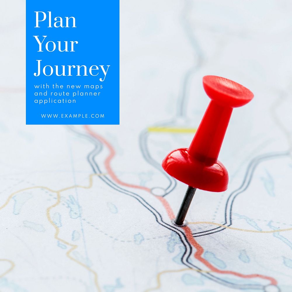 Plan your journey Instagram post template
