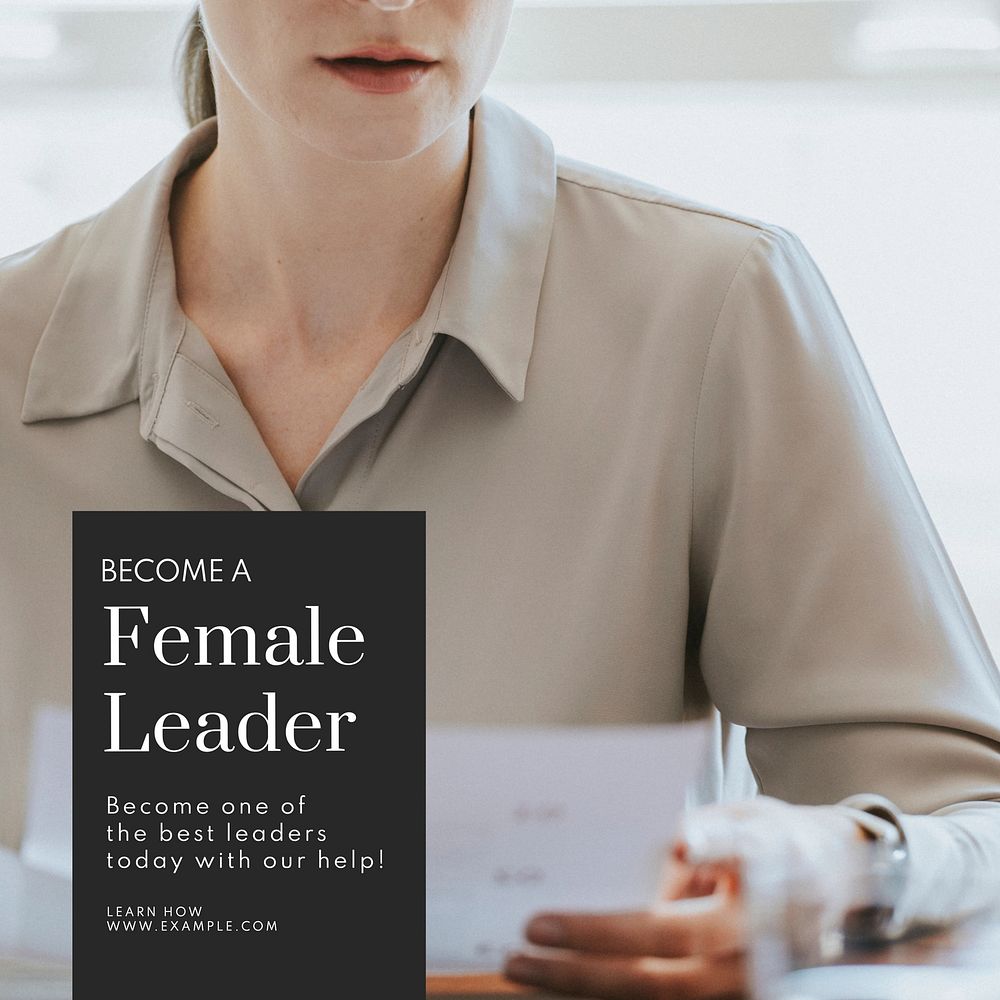 Female leaders Instagram post template