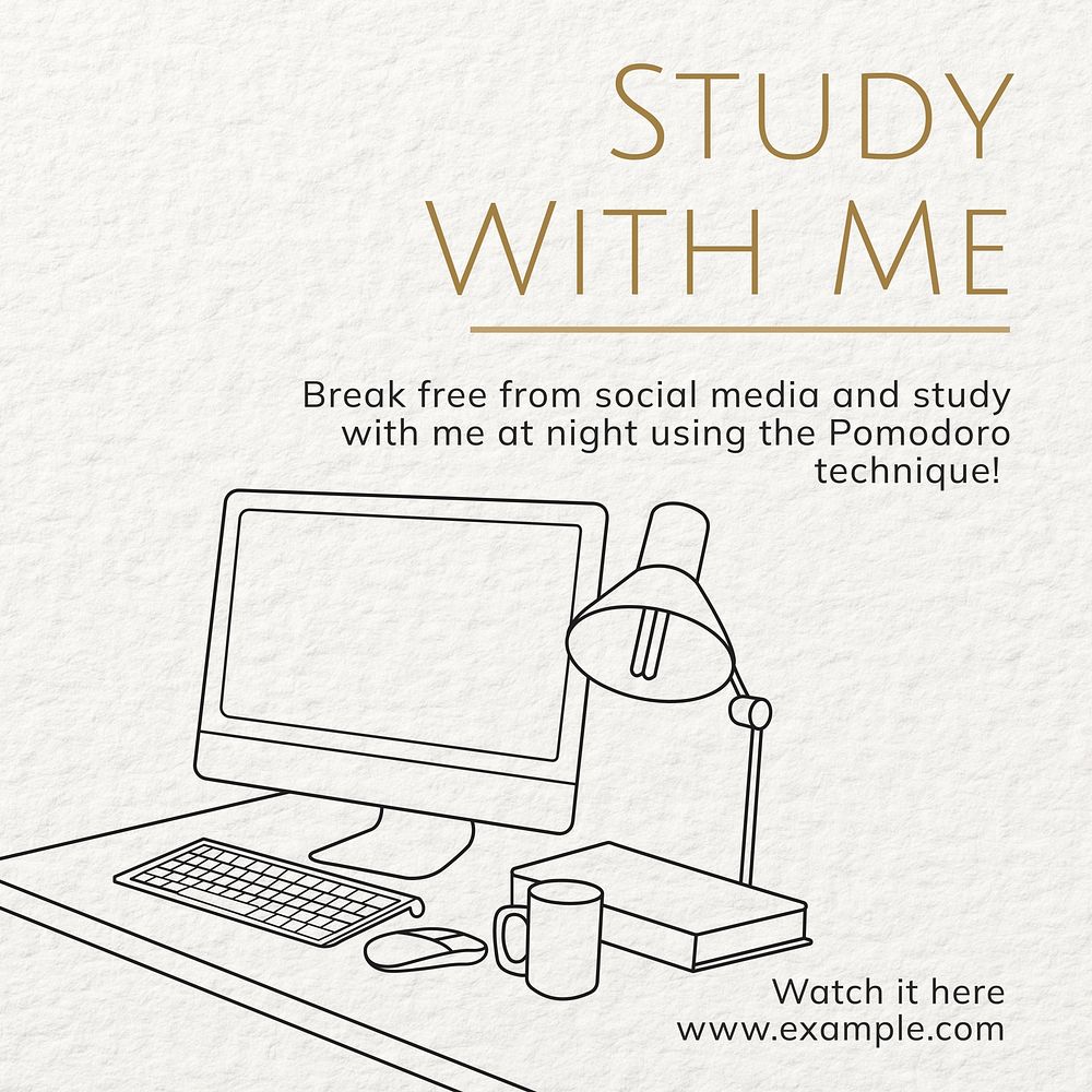 Study companion Instagram post template