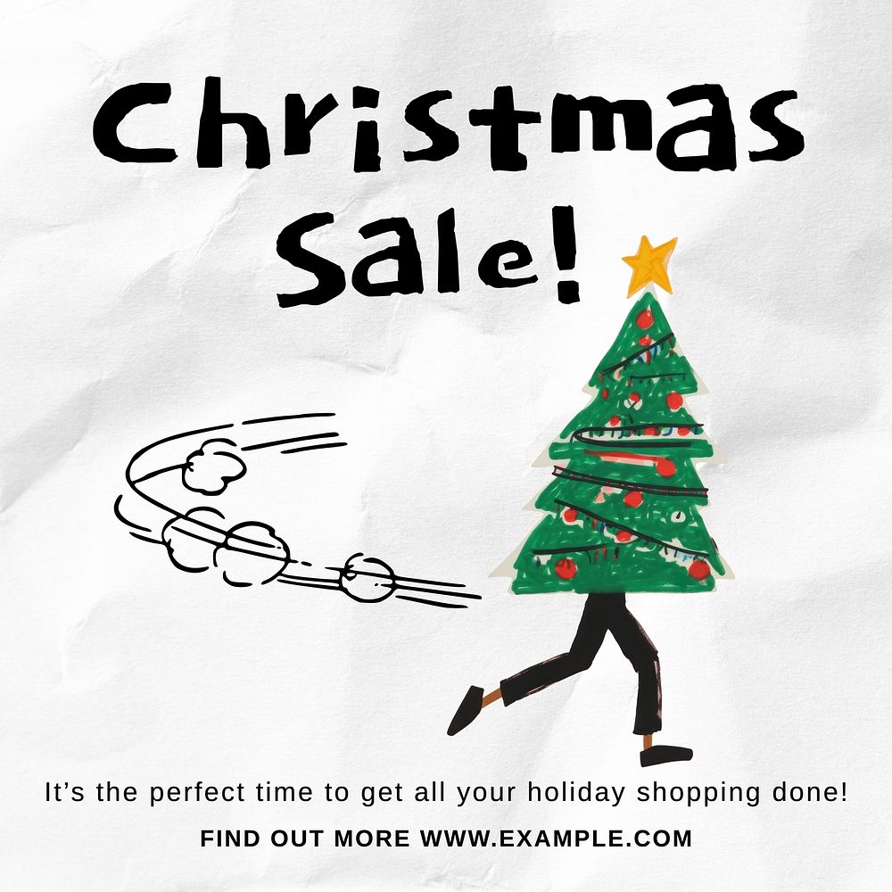 Christmas sale Facebook post template