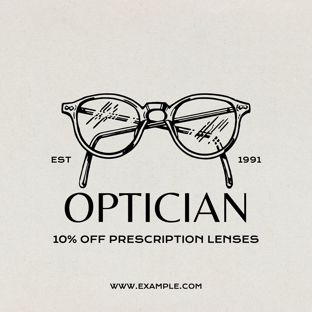 Optician Instagram post template