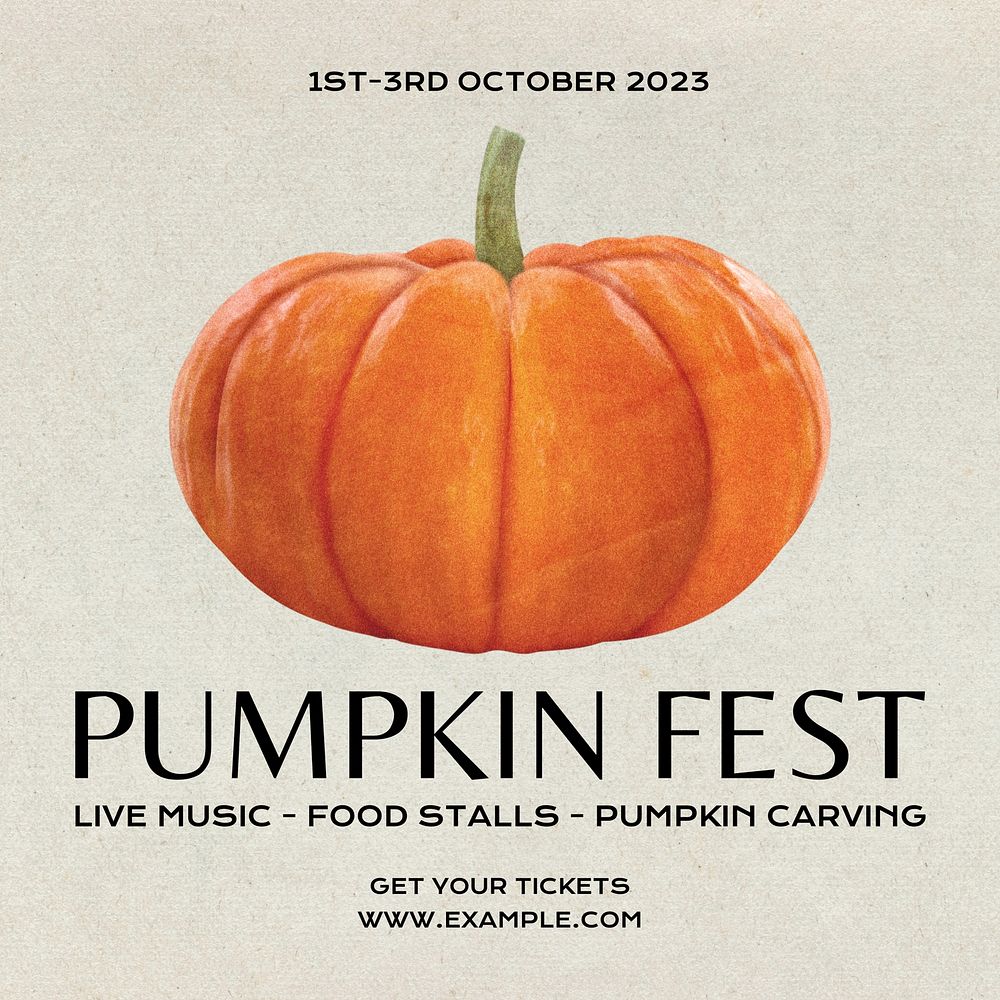 Pumpkin fest Instagram post template