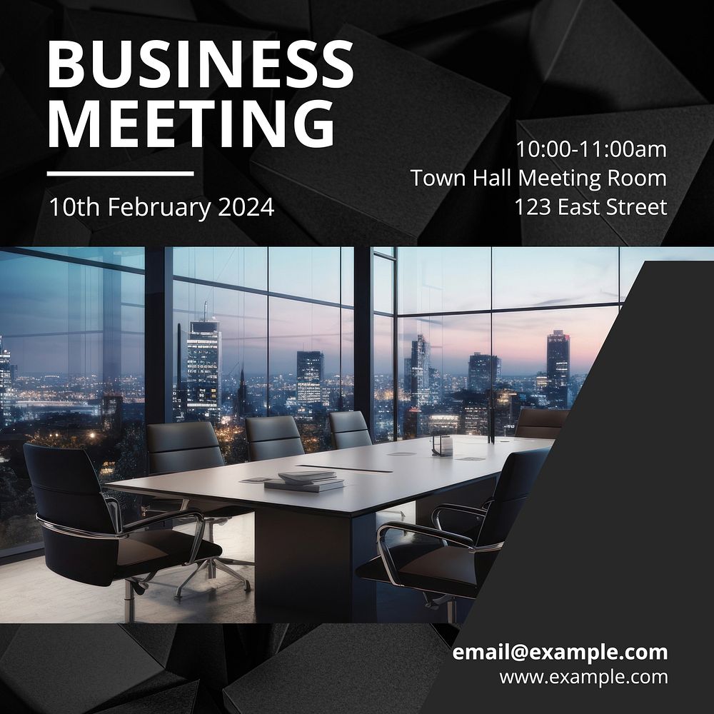 Business meeting Facebook post template