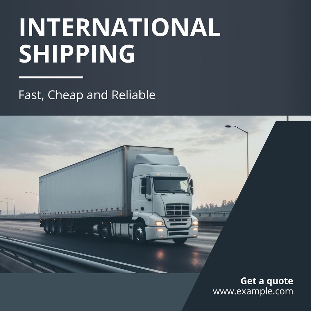 International shipping Facebook post template