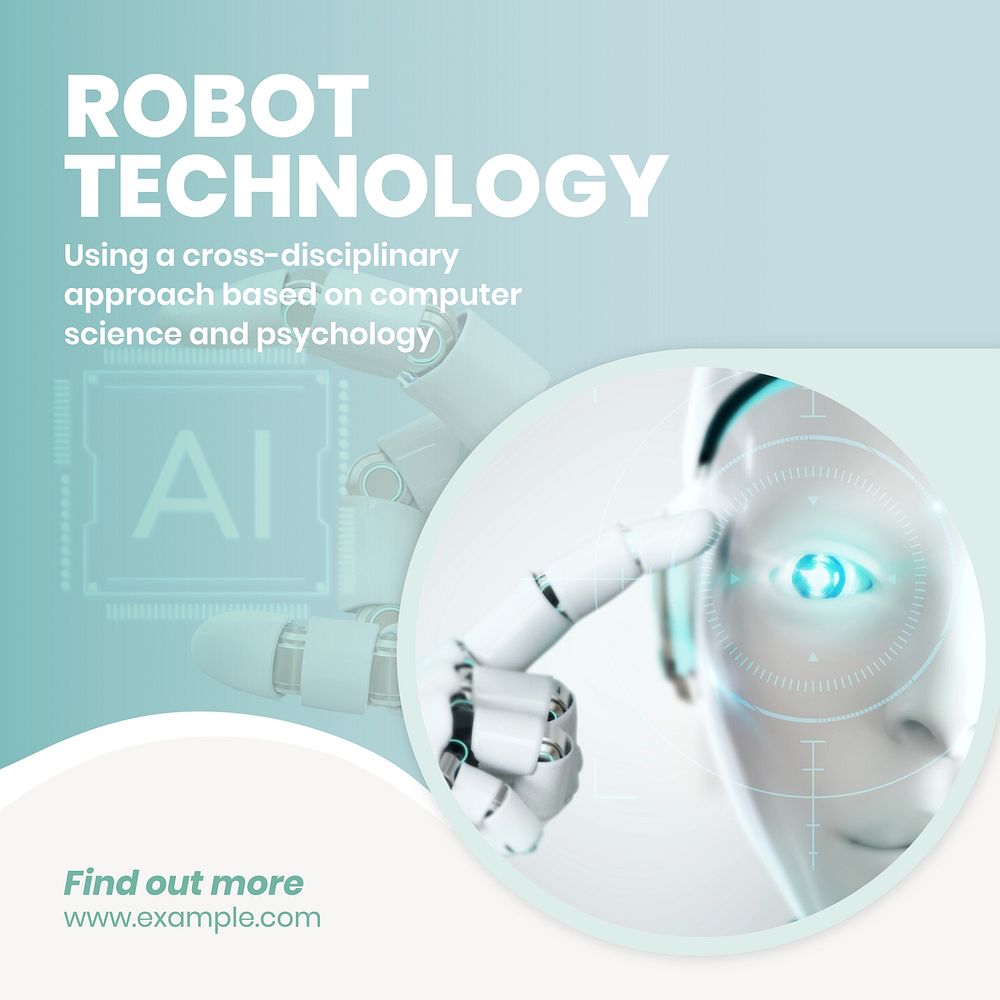 Robot technology Instagram post template