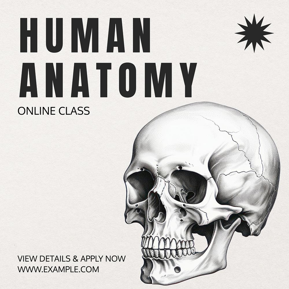 Human anatomy Instagram post template