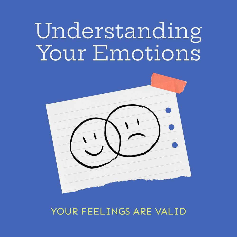 Understanding your emotions Instagram post template