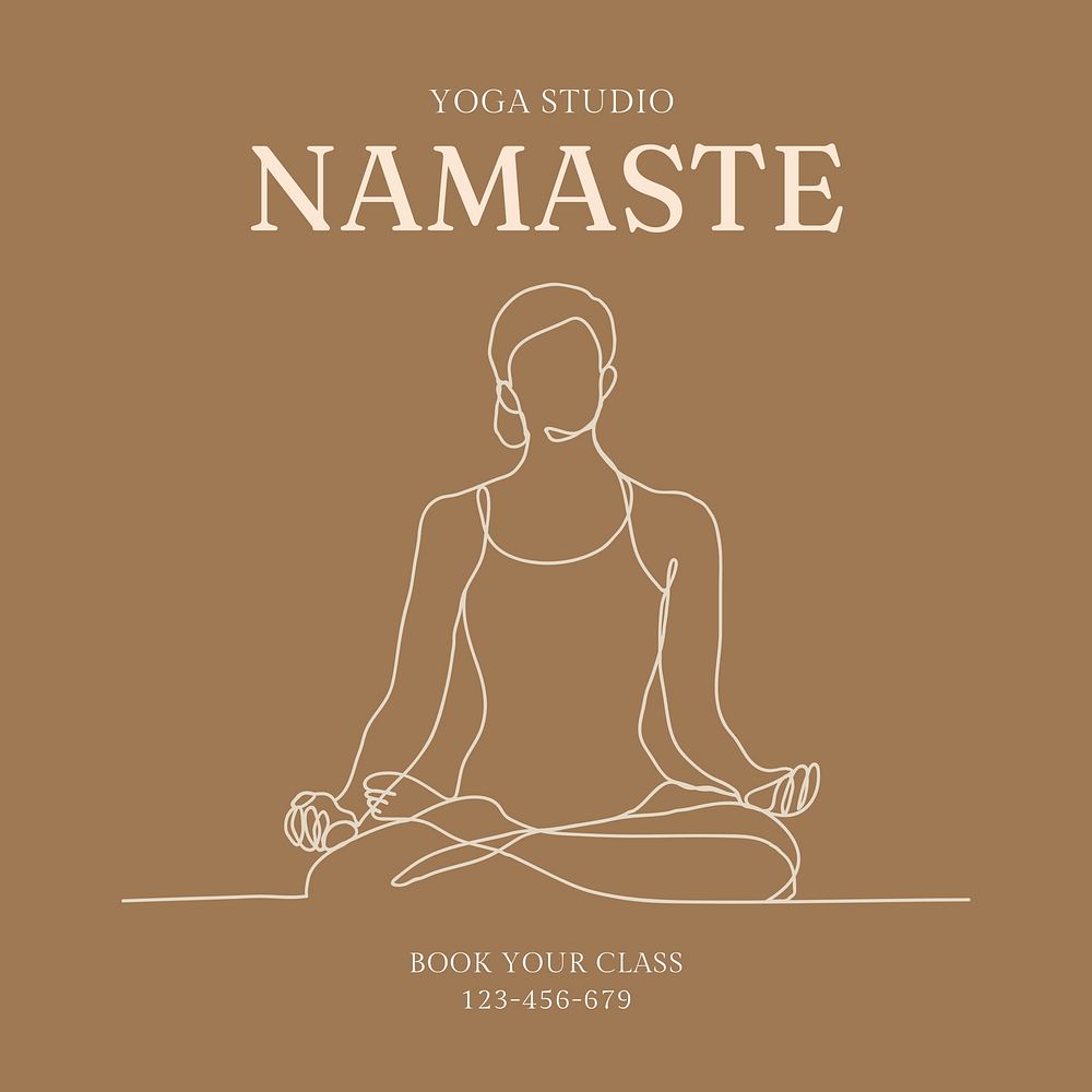 Yoga studio Instagram post template