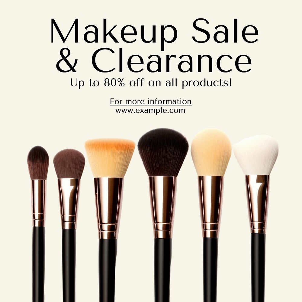 Makeup sale Facebook post template
