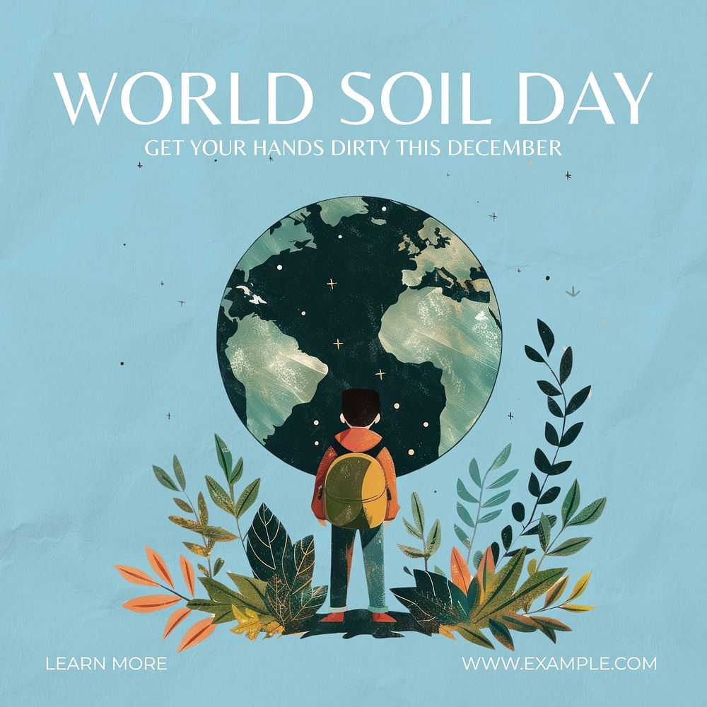 World soil day Instagram post template