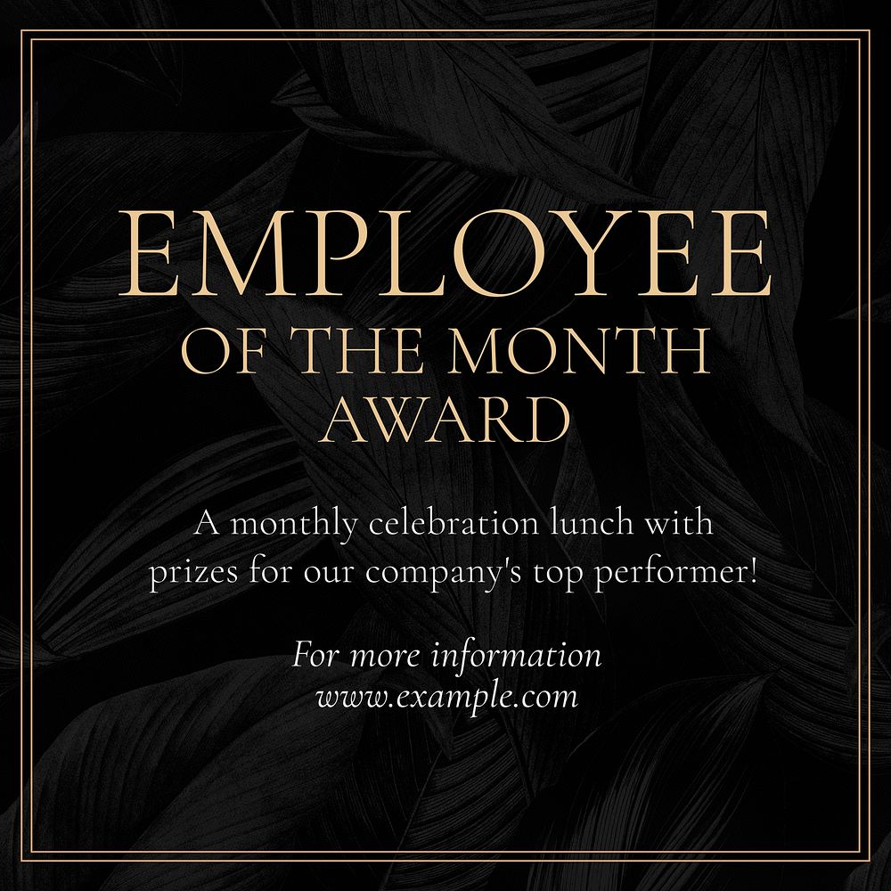 Employee of the month Instagram post template
