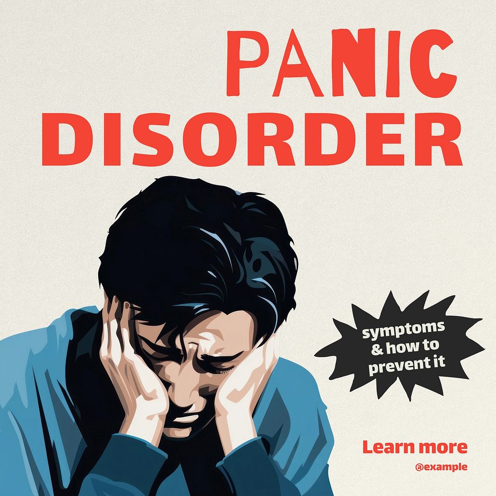 Panic disorder Instagram post template
