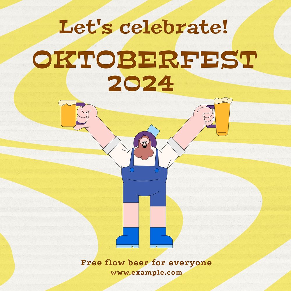 Oktoberfest celebration Instagram post template