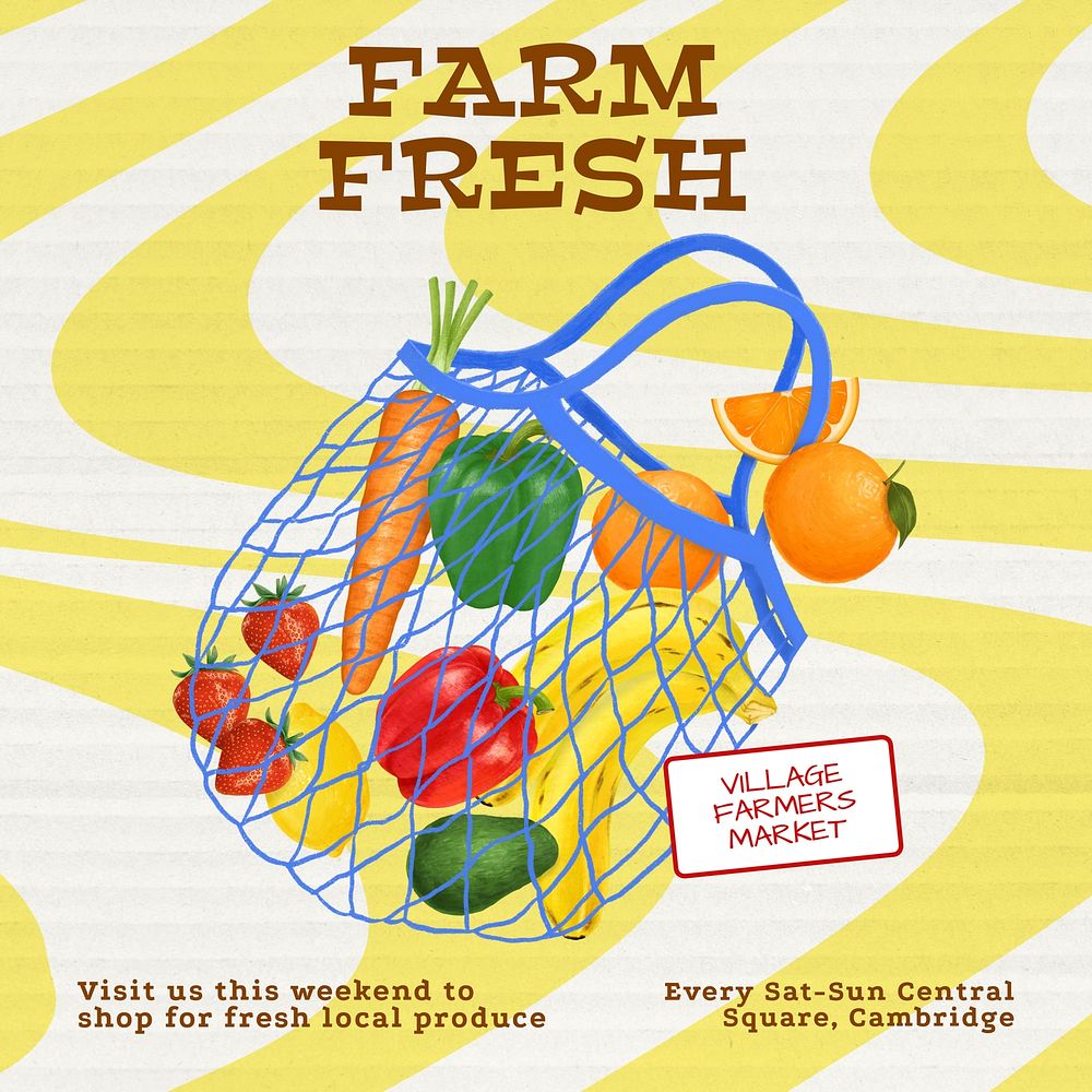 Farm fresh Instagram post template