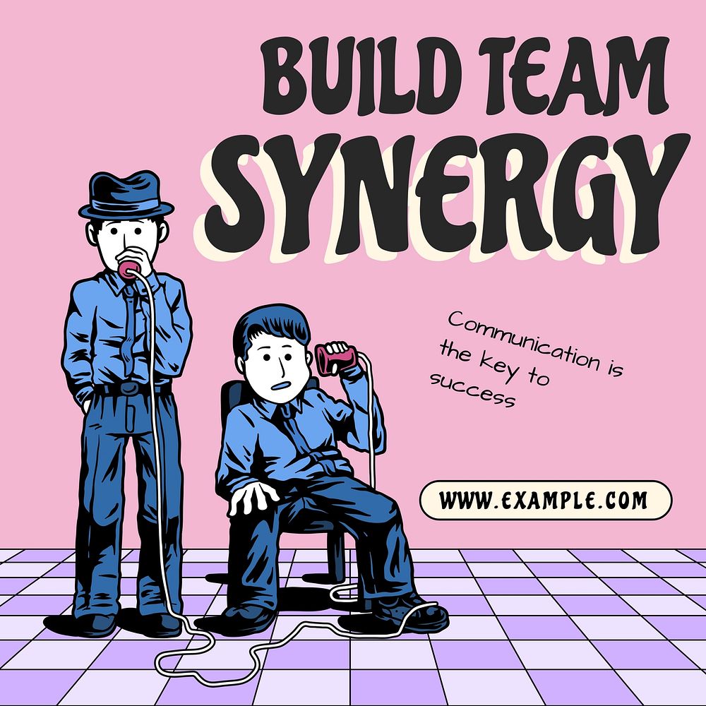 Build team synergy Instagram post template