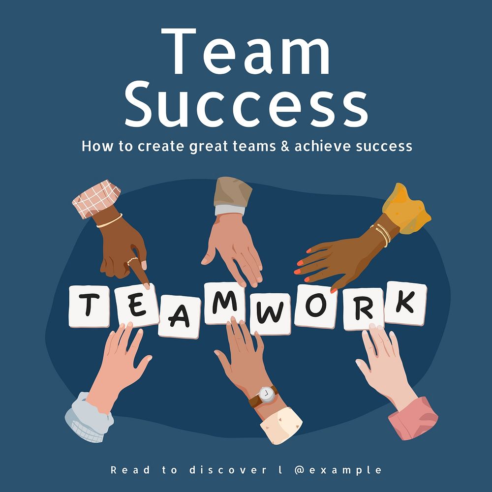 Team success Instagram post template