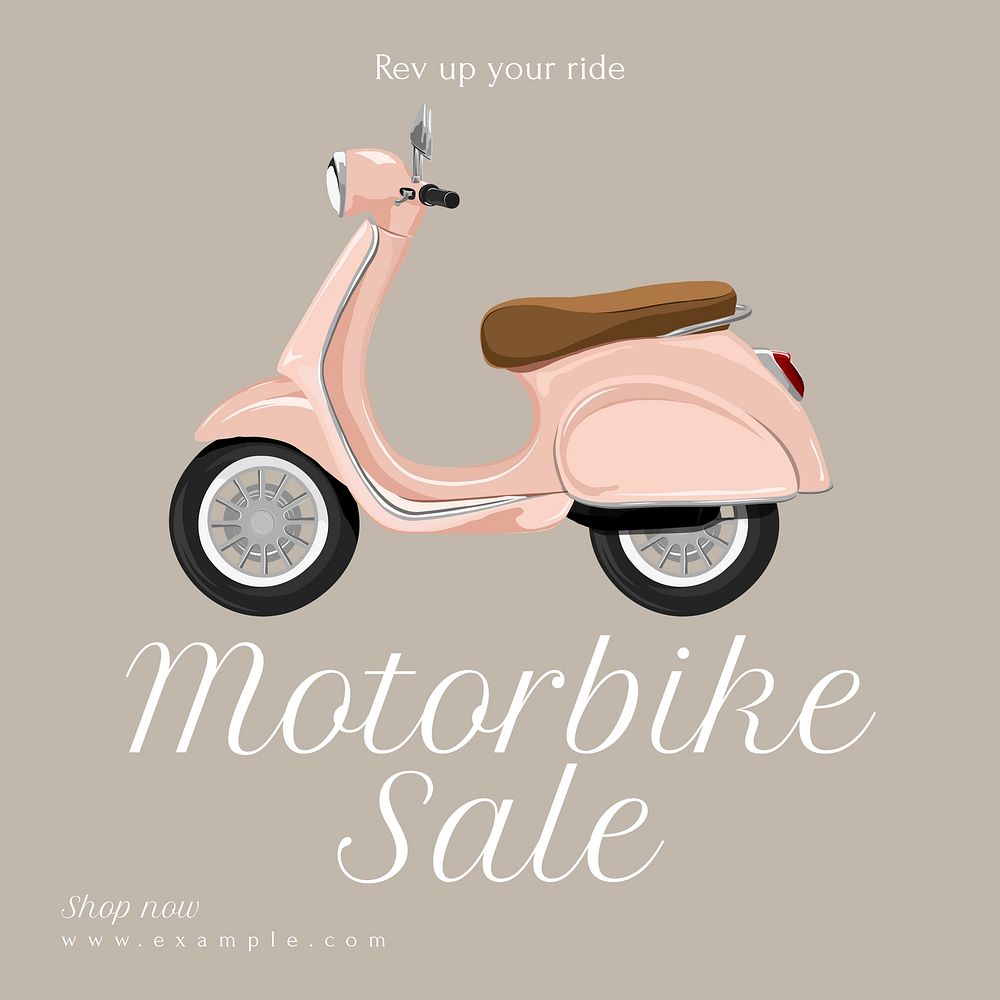 Motorbike sale Instagram post template