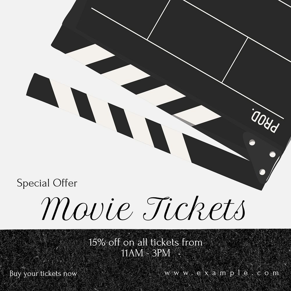Movies special offer Facebook post template