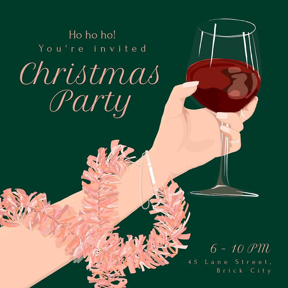 Christmas party Instagram post template