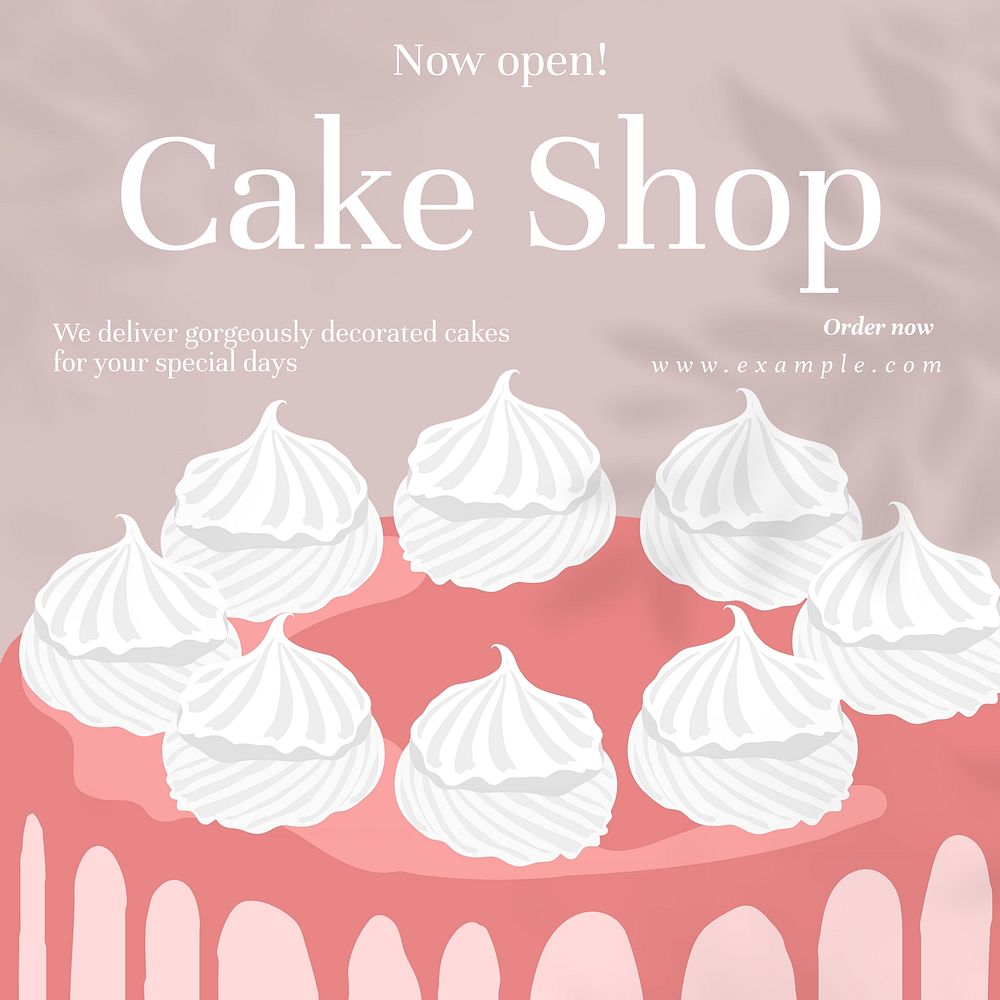 Cake shop Instagram post template
