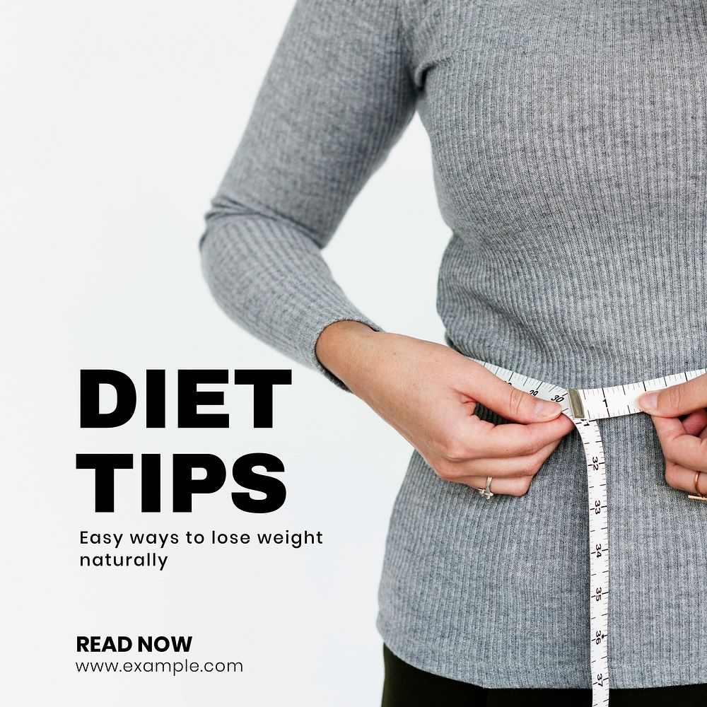 Diet tips Instagram post template