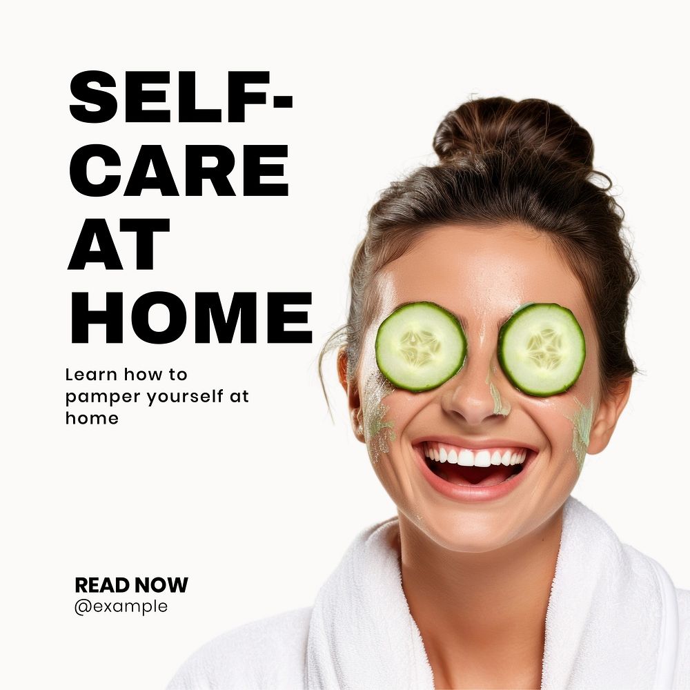 Home self care Instagram post template