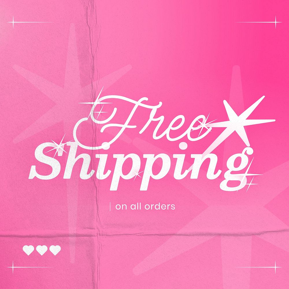 Free shipping Instagram post template