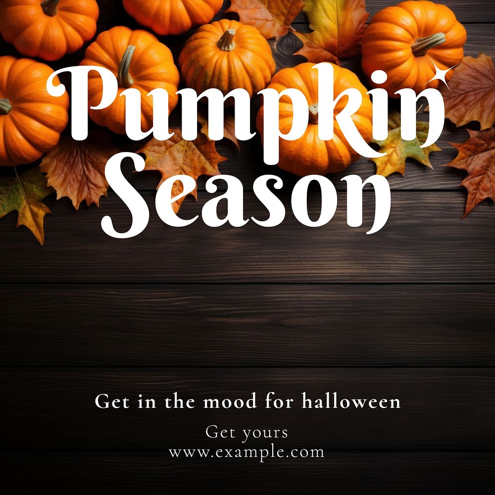 Pumpkin season Instagram post template