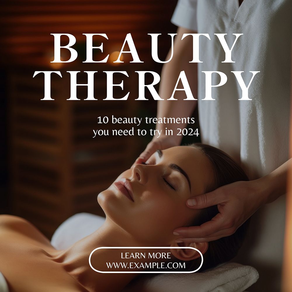 Beauty therapy Instagram post template, editable social media design