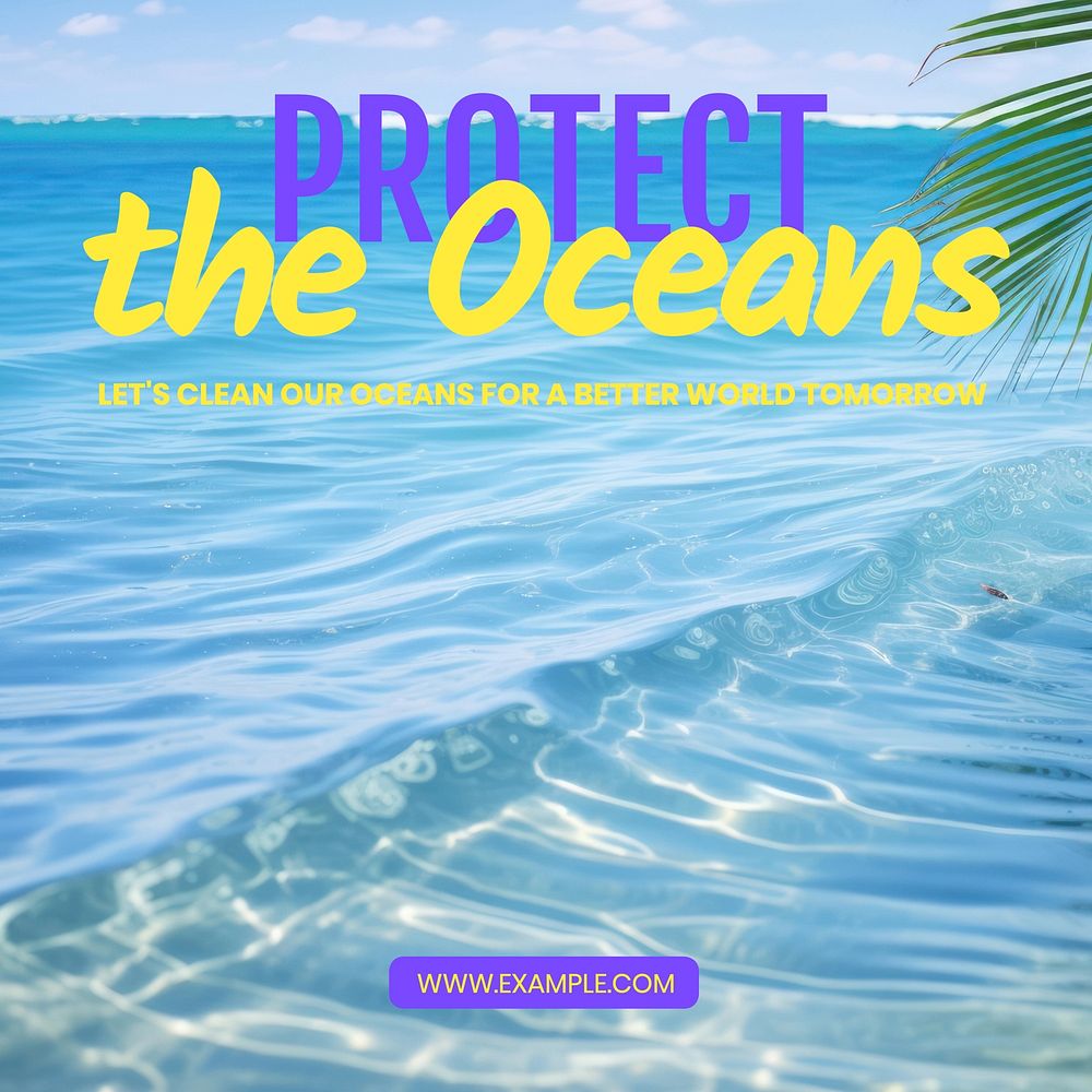 World Ocean Day Instagram post template