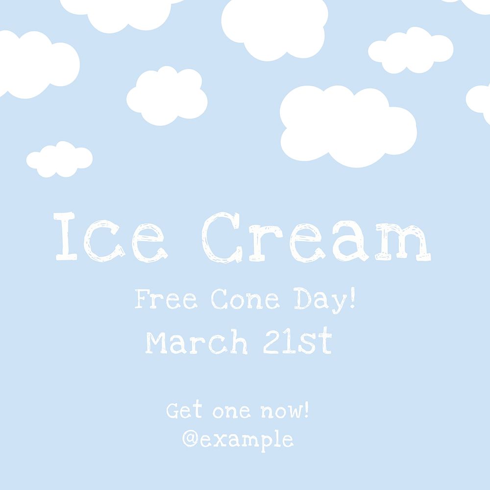 Ice-cream shop Instagram post template