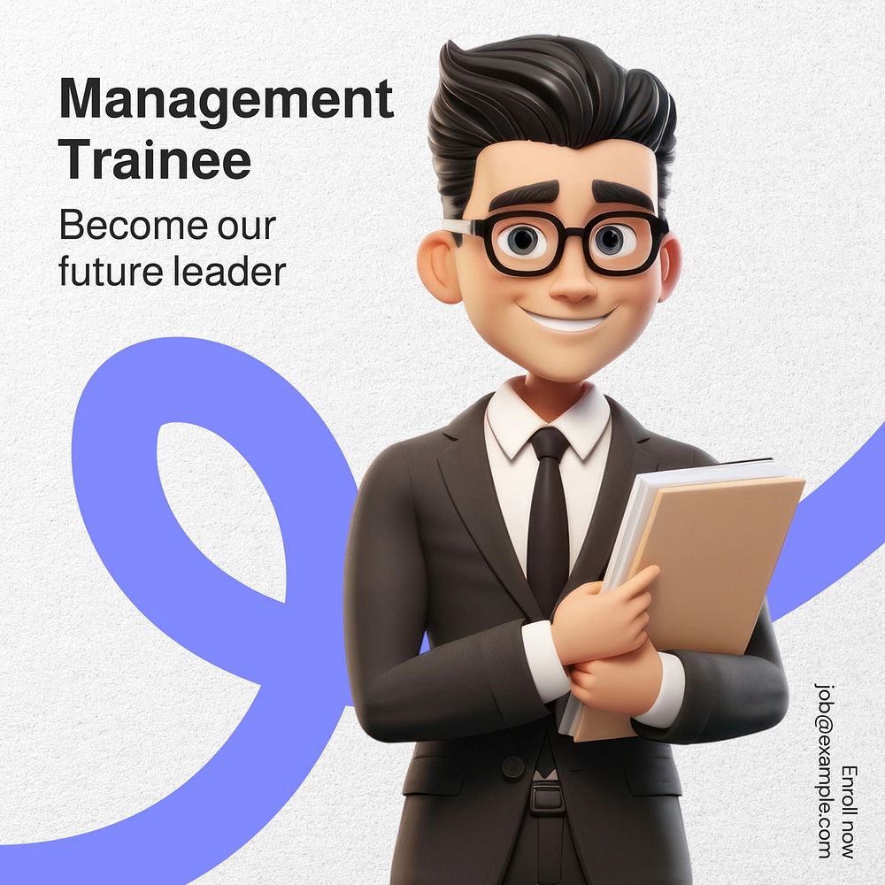 Management trainee Instagram post template