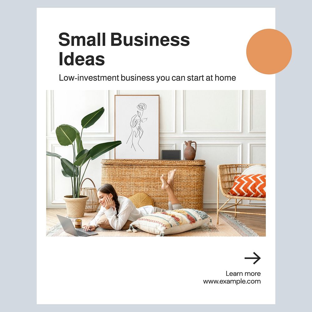 Small business ideas Instagram post template