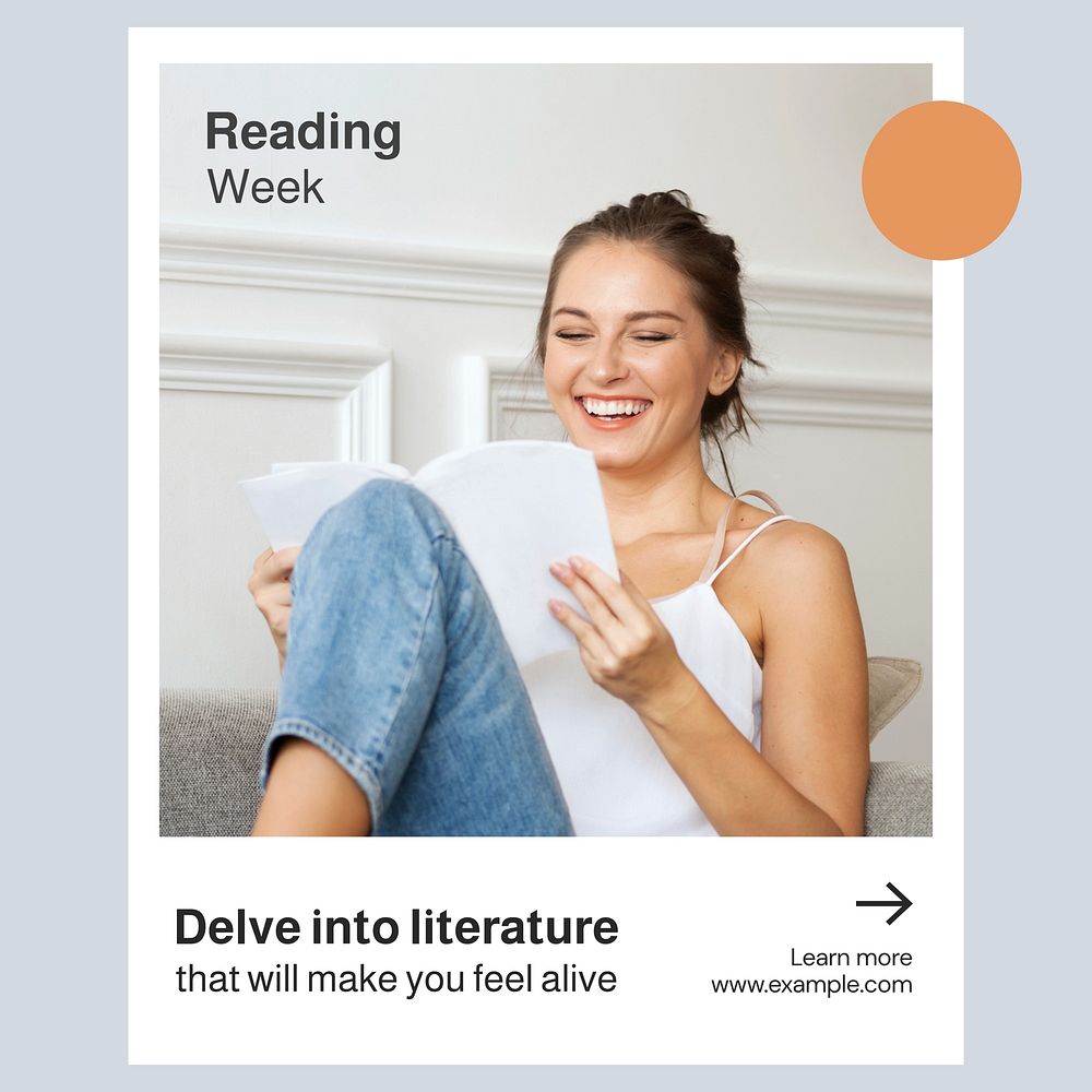 Reading week Instagram post template