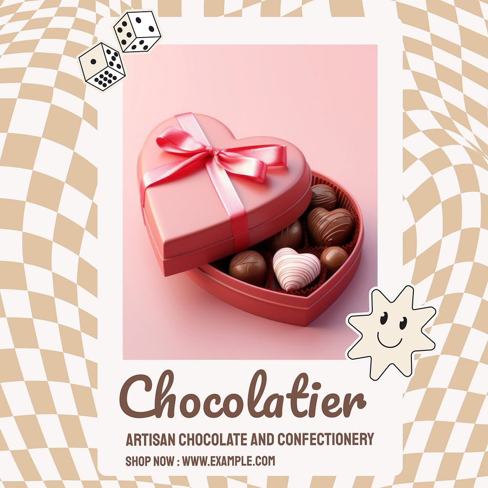 Chocolatier Instagram post template