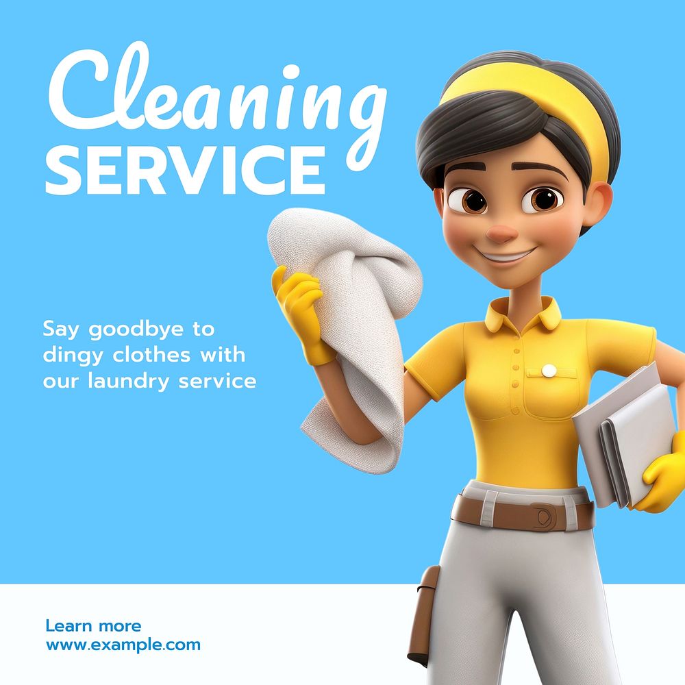 Cleaning service Instagram post template