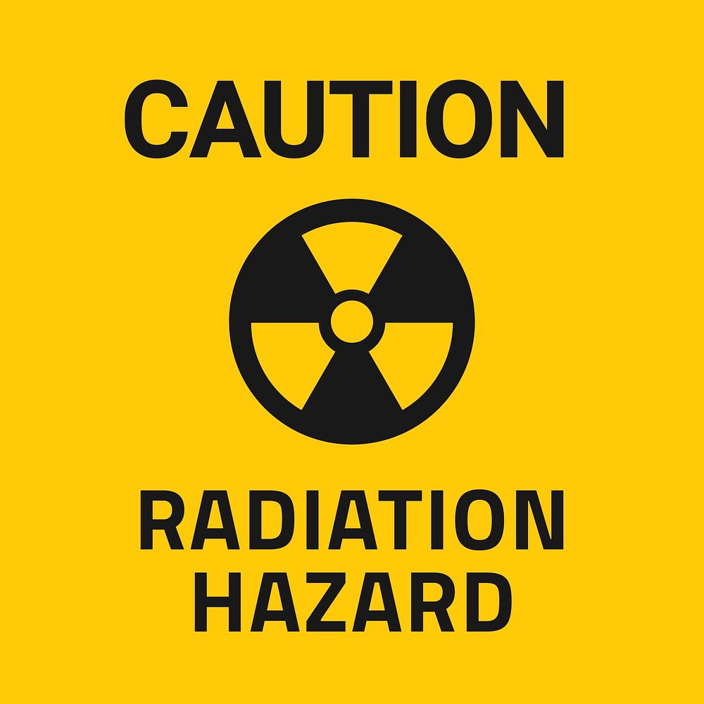 Radiation hazard Instagram post template
