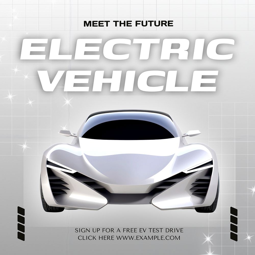 EV car Instagram post template