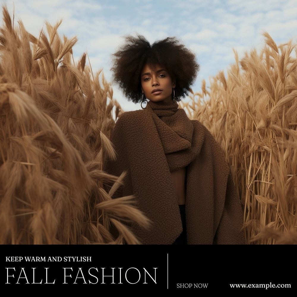 Fall fashion Instagram post template