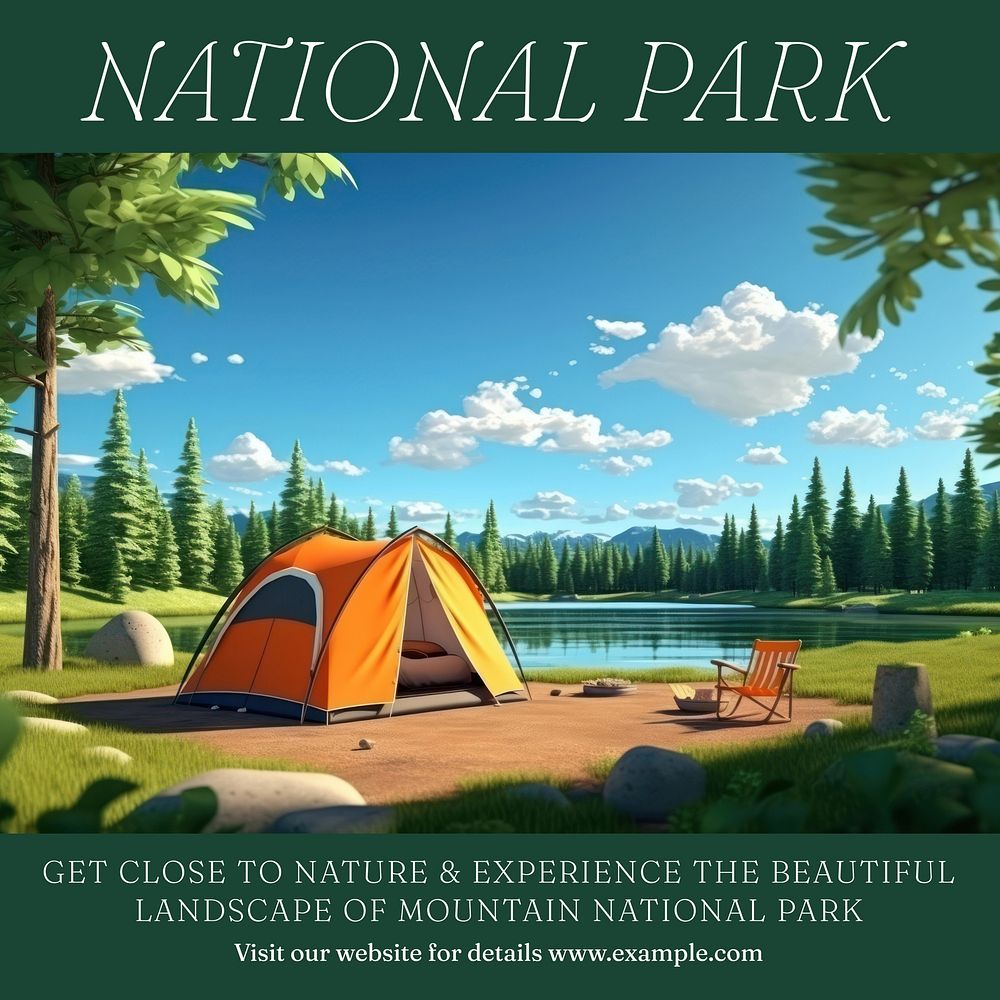 National park Instagram post template