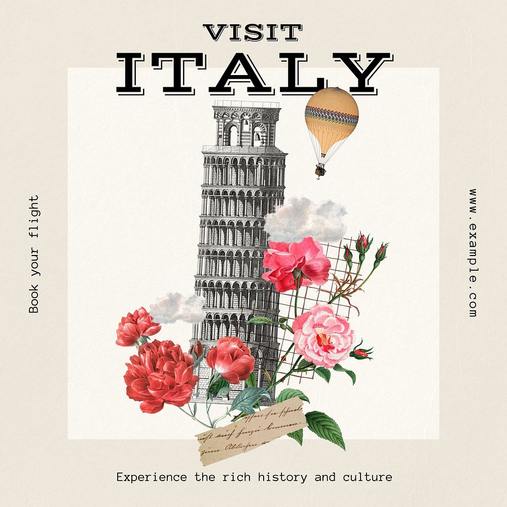 Visit Italy Instagram post template