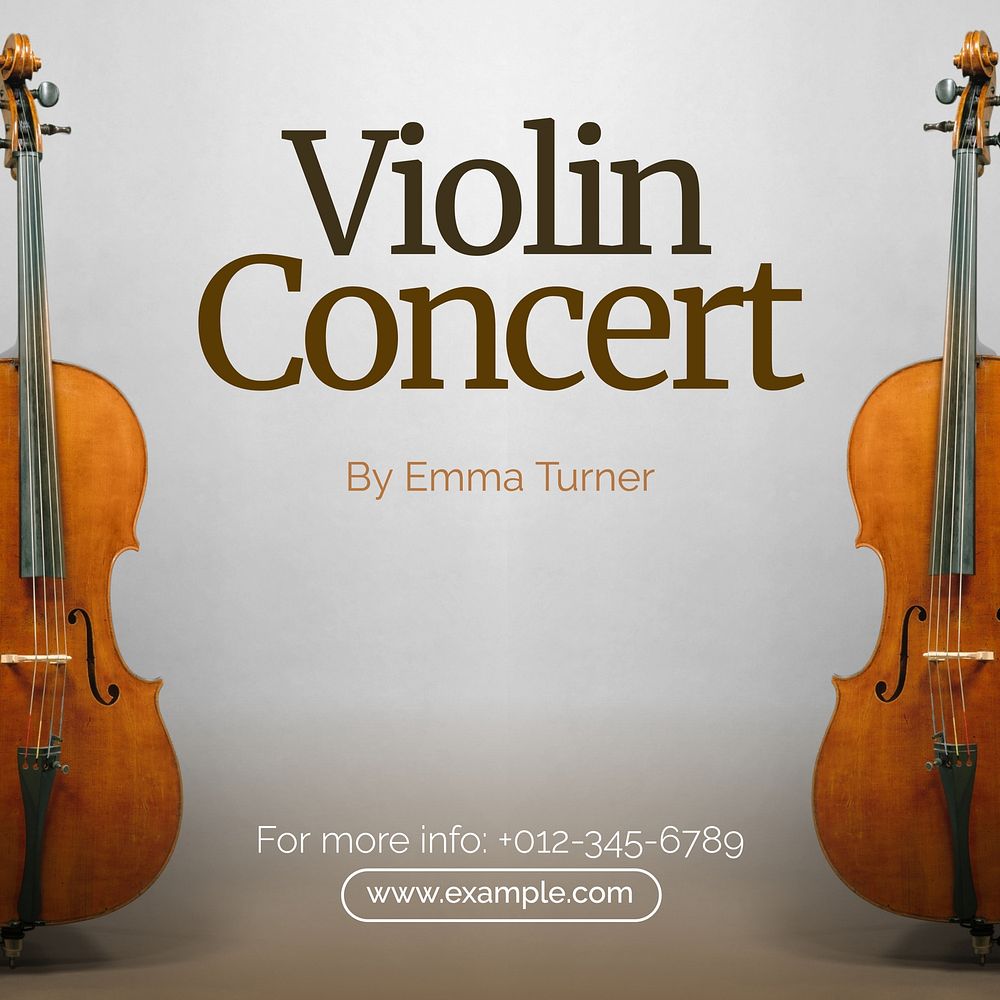 Violin concert Instagram post template