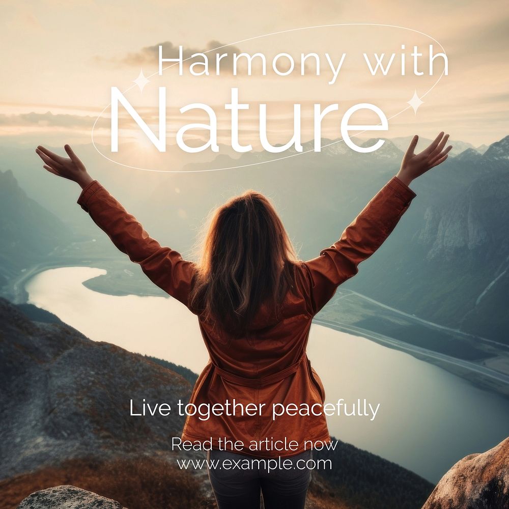 Nature harmony Facebook post template