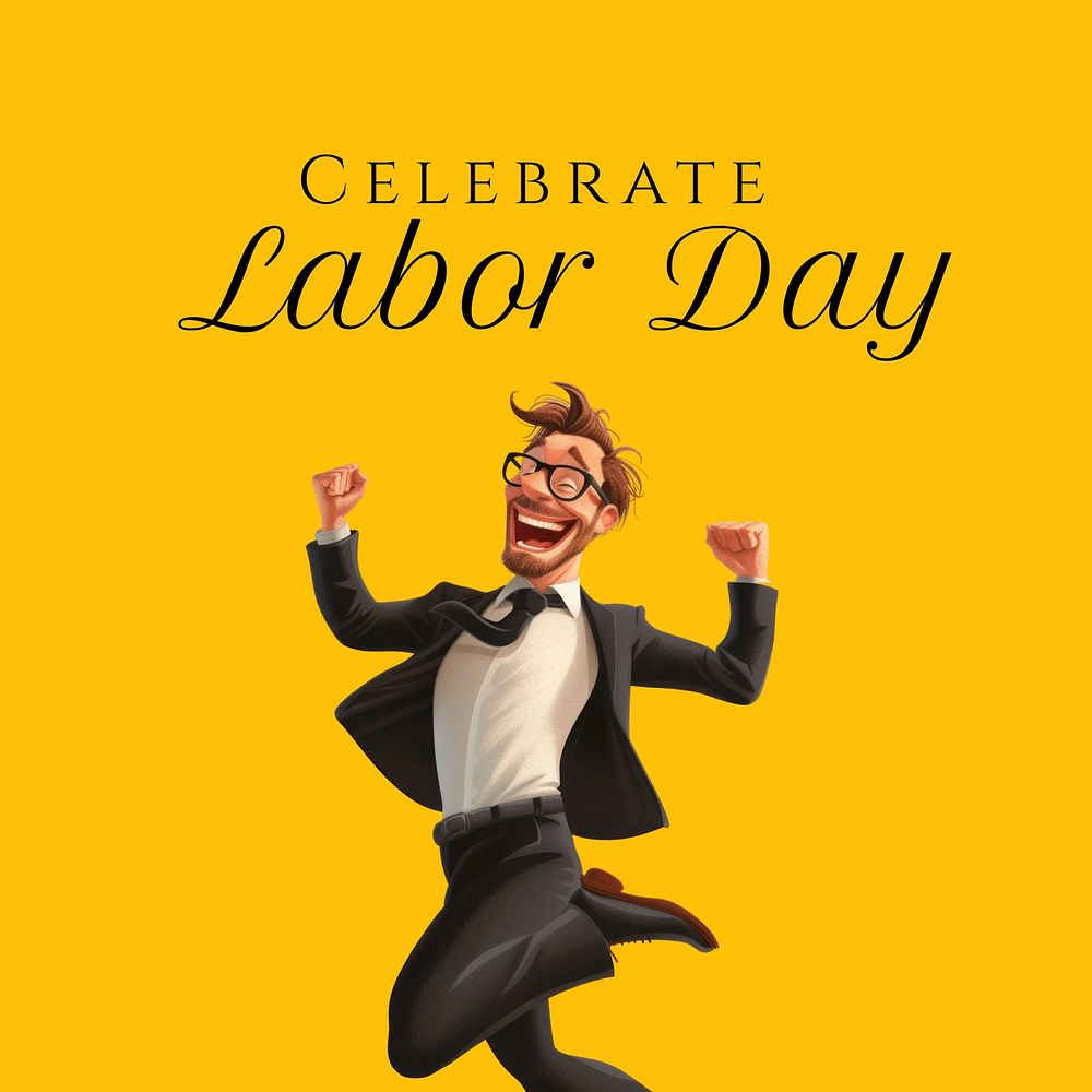 Celebrate labor day Instagram post template