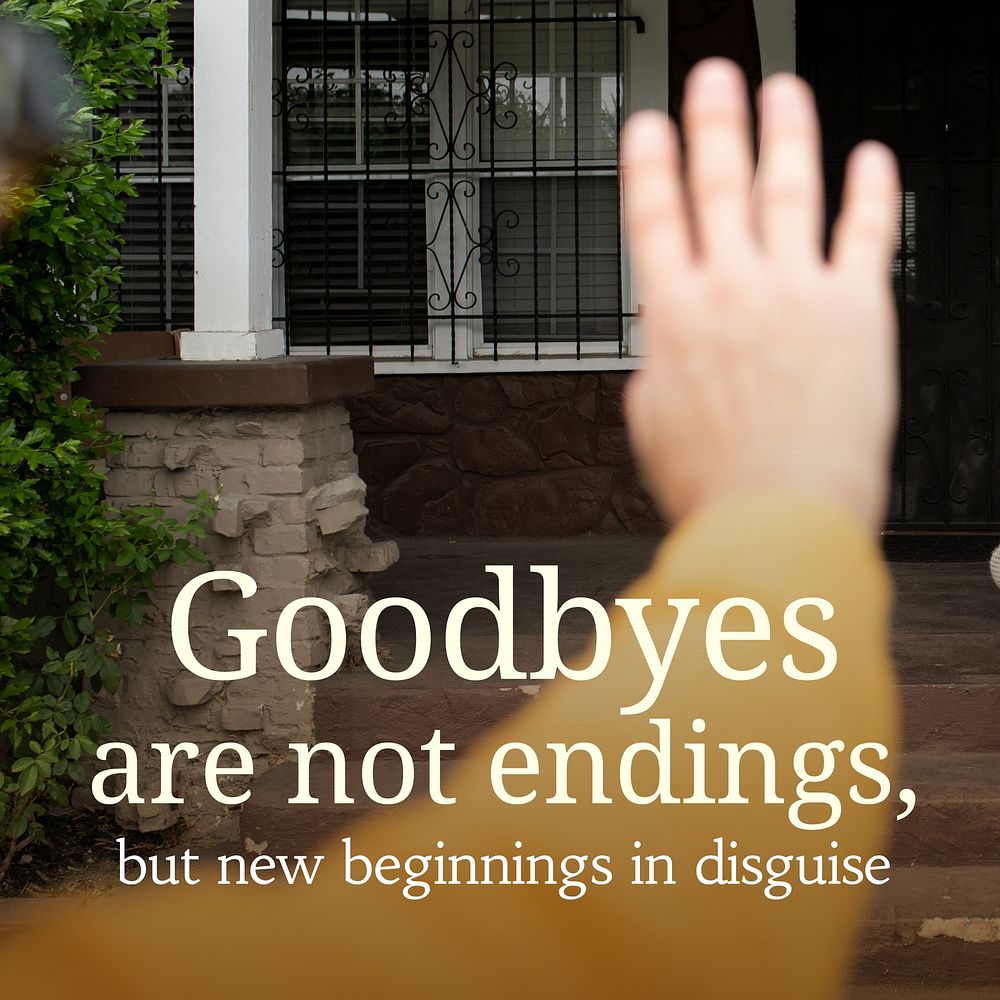 Goodbye quote Instagram post template
