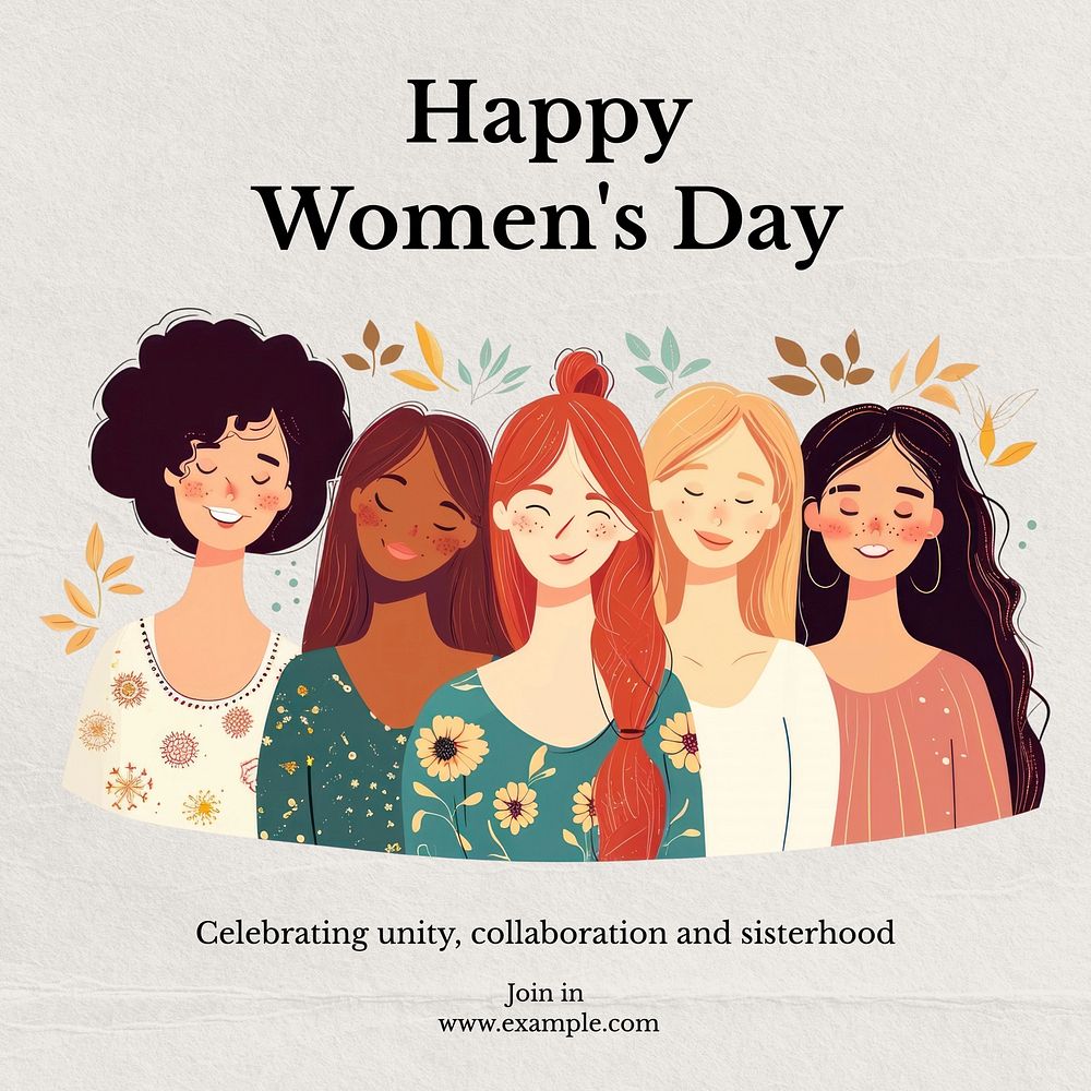 Happy women's day Instagram post template